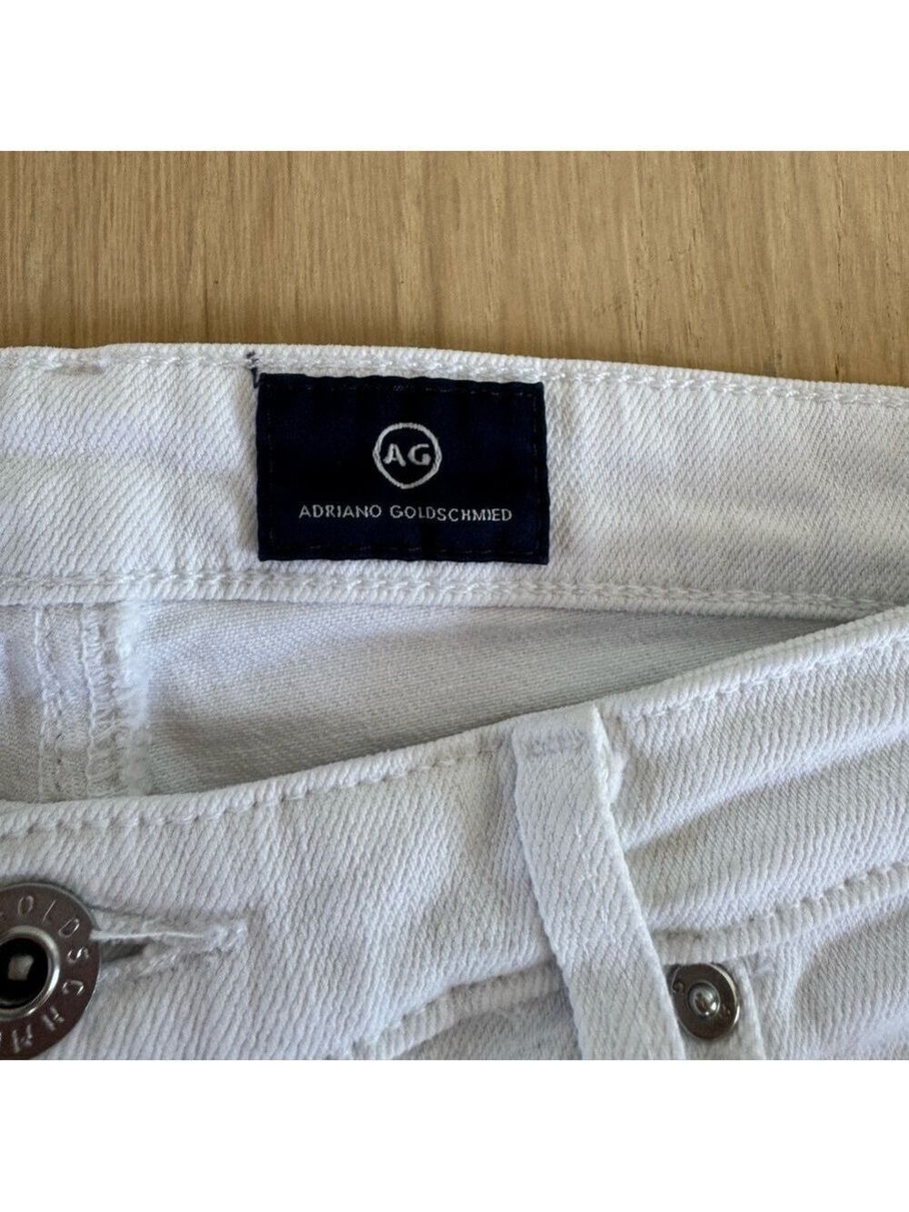 Ag Adriano Goldschmied The Prima Ankle Cigarette Ankle Jeans White Size 27R - Picture 9 of 13